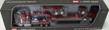 1/64 DCP KENWORTH W900L RED TRI DRIVE BLUE & HEAVY LOWBOY TRI AXLE TRAILER AND JEEP 60-1499