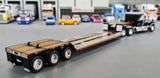 1/64 SCALE MACK SUPERLINER BLACK AND GRAY WITH TRI AXLE TRAILER 60-1669