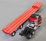 1/64 SCALE INTERNATIONAL TRANSTAR RED/RED WITH DROP DECK TRAILER 60-1379
