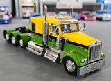 1/64 DCP KENWORTH W900L GREEN/SILVER WITH POLAR TANKER TRAILER 60-1804