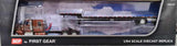 DCP/FIRST GEAR 1/64 SCALE KENWORTH W900L SRD BRONZE WITH DROP DECK TRAILER  68-1811