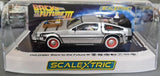 SCALEXTRIC BACK TO THE FUTURE PART 3 TIME MACHINE IN THE SCALEXTRIC DISPLAY CASE