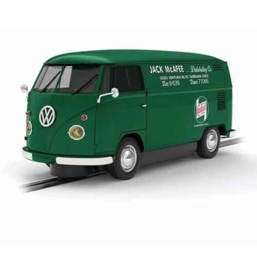 SCALEXTRIC VOLKSWAGON KOMBI CASTROL SLOT CAR IN DISPLAY CASE
