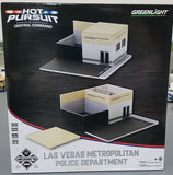 1/64 GREENLIGHT HOT PURSUIT CENTRAL COMMAND POLICE STATION READY BUILT