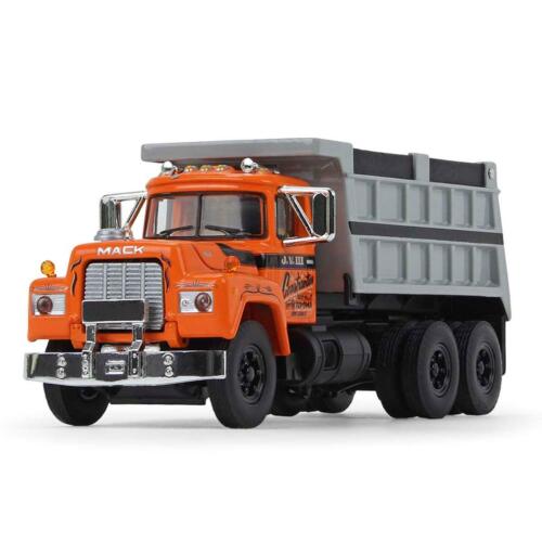 1/64 DCP / FIRST GEAR MACK R-MODEL JV III CONTRUCTION  TANDOM TIPPER WITH WORKING BODY