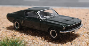 1/87 SCALE BREKINA HO 1968 FORD MUSTANG FASTBACK IN METALLIC GREEN FROM THE MOVIE BULLET