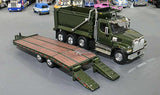 1/64 DCP / FIRST GEAR WESTERN STAR GREEN TANDOM TIPPER AND BEAVERTAIL TRAILER
