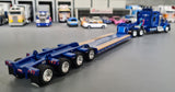 1/64 DCP / FIRST GEAR WESTERN KENWORTH W990 WITH TRI AXLE HEAVY HAULER TRAILER 60-1723