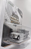 GREENLIGHT 2018 RAM 3500 DUALLY LANDSCAPER DUMP TRUCK BRIGHT SILVER METALLIC NEW ON CARD