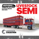 Pre Order Deposit 1/64 Highway Replicas Kenworth PEACHS With Tri Axle LIVESTOCK Trailer