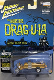 1/64 JOHNNY LIGHTNING THE MUNSTERS DRAG-U-LA GOLD NEW ON CARD
