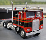 1/64 DCP / FIRST GEAR K100 KENWORTH BLACK AND RED WITH GRAIN TRAILER