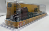 1/87 DIECAST MASTERS CAT SEMI TRACTOR WITH LOWBOY TRAILER AND CAT DIECAST MACHINES RED NEW IN BLISTER PACK
