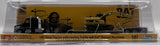 1/87 DIECAST MASTERS CAT SEMI TRACTOR WITH LOWBOY TRAILER AND CAT DIECAST MACHINES BLACK NEW IN BLISTER PACK