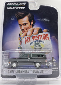 1/64 GREENLIGHT 1989 CHEVROLAT BLAZER ACE VENTURA NEW ON CARD