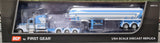 1/64 DCP / FIRST GEAR PETERBILT 389 TRI DRIVE IN BLUE/WHITE WITH LPG TRI AXLE TANKER TRAILER 60-1996