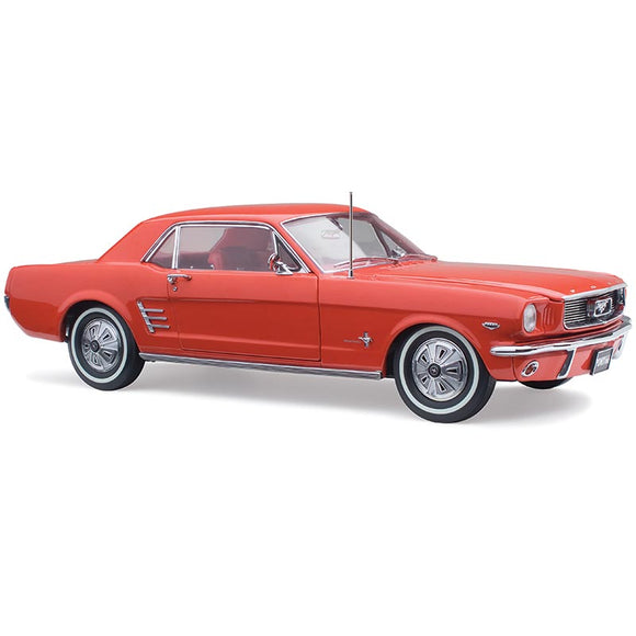 1/18 Ford 1966 Mustang Pony Right Hand Drive In Signal Flare Red Classic Carlectables 18804