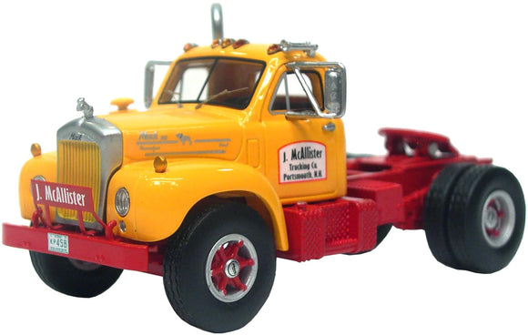 1/64 SCALE NEO 1957 MACK B-61ST IN YELLOW MCALLISTER TRUCKING PRIME MOVER