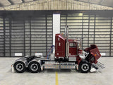 ICONIC REPLICAS 1/50 SCALE  SAR KENWORTH AERODYNE IN BURGANDY WITH BLACK CHASSIS SPIDERS