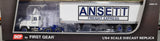 1/64 SCALE FORD LT9000 ANSETT FREIGHT EXPRESS WITH TRI AXLE VINTAGE TRAILER 60-1284