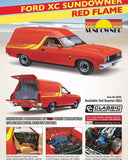 1/18  CLASSIC CARLECTABLE FORD FALCON SUNDOWNER RED FLAME PANEL VAN