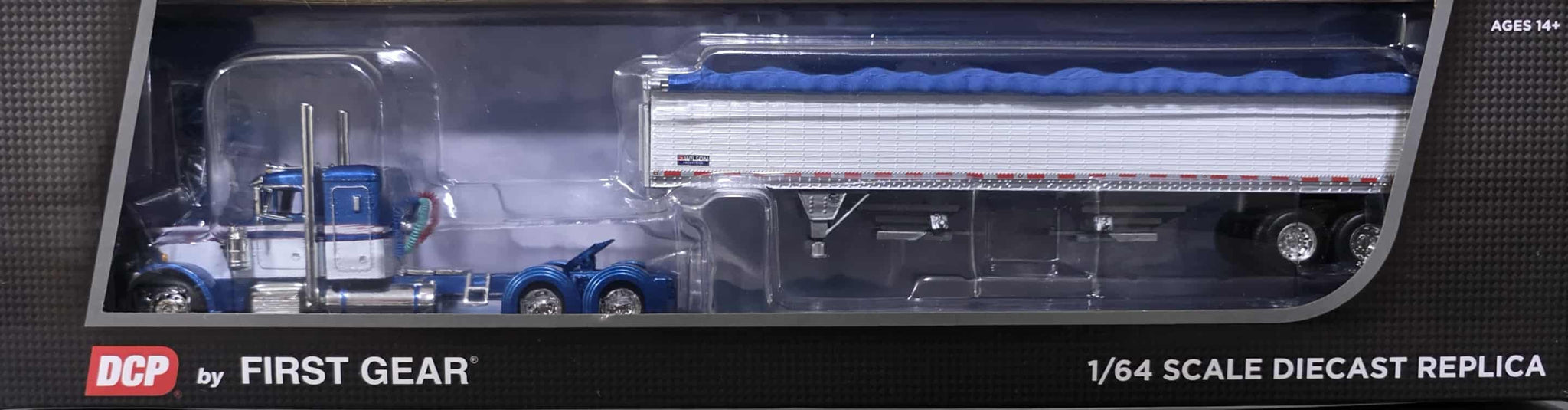 DCP / FIRST GEAR 1/64 PETERBILT 359 IN SPECTRA RED WITH TRI AXLE GRAIN - Foto 8