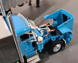 1/64 DCP / FIRST GEAR PETERBILT 379 CYAN AND CHROME WITH DUMP/TIPPER TRAILER 60-1893