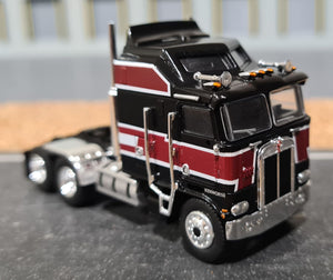 1/87 SCALE BREKINA HO K100 AERODYNE KENWORTH IN BLACK AND MAROON