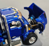 DCP/FIRST GEAR 1/64 KENWORTH T880 QUAD AXLE WITH ROGUE TIPPER BODY AND ROGUE TRANSFER TANDEM DUMP TRAILER  60-1277 SURF BLUE