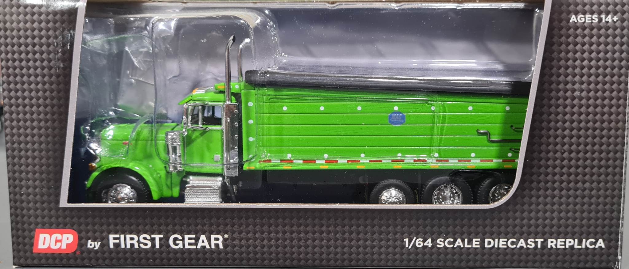 Modellino Peterbilt 389 In Scala 1:64 Con Letto Piatto - Colore Verde - Foto 8