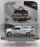 GREENLIGHT 2015 RAM 3500 DUALLY CRANE TRUCK PORT OF MIAMI TUNNEL WHITE NEW ON CARD