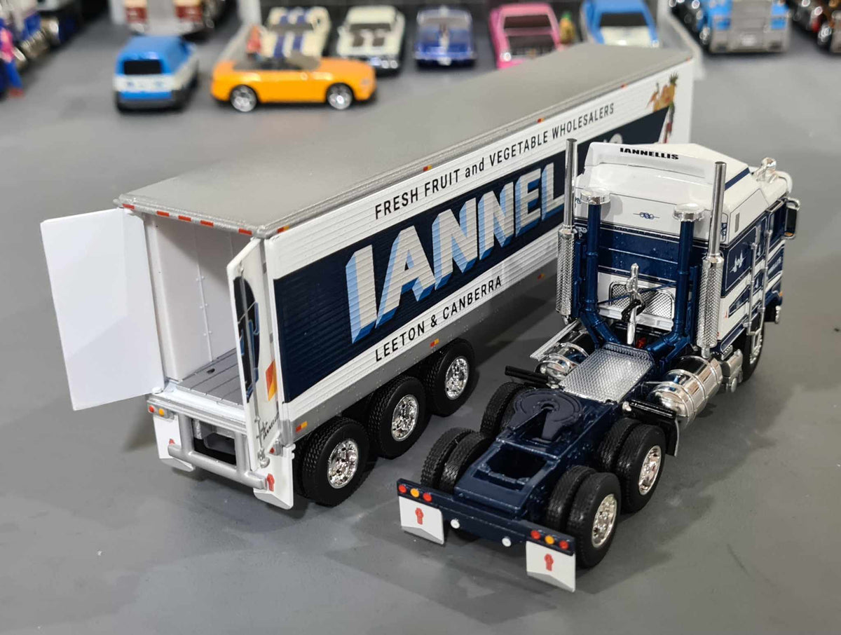 DCP/FIRST GEAR 1/64 IANELLIS KENWORTH K100 AERODYNE WITH TRI AXLE REFR ...