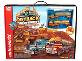 AUTO WORLD / AFX OUTBACK OVERDRIVE 14' SLOT RACE SET NEW IN DISPLAY BOX