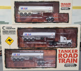 1/64 SCALE  HIGHWAY REPLICAS MOBIL MACK SUPERLINER ROADTRAIN TRIPLE