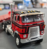 1/64 SCALE INTERNATIONAL TRANSTAR RED/RED WITH DROP DECK TRAILER 60-1379