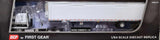 DCP / FIRST GEAR KENWORTH K100 BLACK & WHITE AERODYNE WITH MATCHING TRAILER *****60-1558
