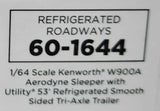 DCP/FIRST GEAR REFRIGERATED ROADWAYS KENWORTH W900A AERODYNE WITH TRI AXLE REFRIGERATED TRAILER *****60-1644