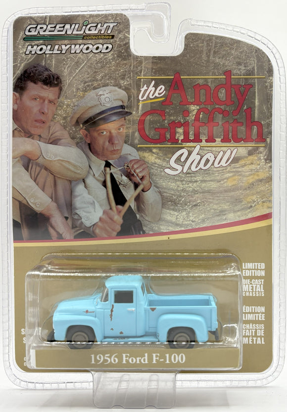GREENLIGHT 1956 FORD F-100 THE ANDY GRIFFITH SHOW BLUE NEW ON CARD