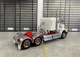 PRE ORDER ICONIC REPLICAS 1/50 SCALE  SAR KENWORTH IN WHITE WITH RED CHASSIS