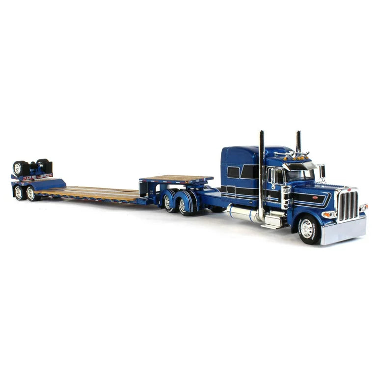 1/64 SCALE DCP / FIRST GEAR PETERBILT 389 STRETCHED BLUE/BLUE WITH LOW ...