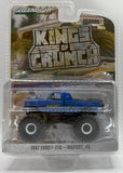 GREENLIGHT 1987 FORD F-250 KING OF CRUNCH BIGFOOT #6 BLUE NEW ON CARD