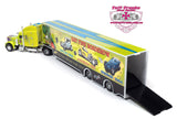 1/64 AUTOWORLD RAT FINK ROADSHOW PETERBILT WITH RACE TRAILER