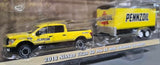 1/64 GREENLIGHT PENNZOIL NISSAN TITAN AND TRAILER NEW ON CARD