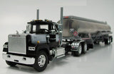 1/64 DCP / FIRST GEAR MACK SUPERLINER BLACK WITH FUELL TANKER TRAILER 60-0999