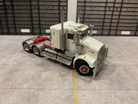 ICONIC REPLICAS 1 50 SCALE SAR KENWORTH IN ICE WHITE WITH RED CHASSIS TUFFTRUCKS SCALE MODELS