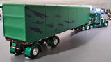 DCP / FIRST GEAR 1/64  PETERBILT 359 IN GREEN WITH MATCHING TRAILER *****60-1607