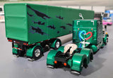 DCP / FIRST GEAR 1/64  PETERBILT 359 IN GREEN WITH MATCHING TRAILER *****60-1607