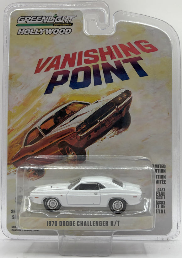 GREENLIGHT 1970 DODGE CHALLENGER R/T VANISHING POINT WHITE NEW ON CARD
