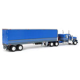 DCP / FIRST GEAR 1/64  KENWORTH W900A IN BLUE/GRAY WITH TRAILER *****60-1688