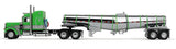 1/64 DCP PETERBILT 389 GREEN/SILVER/BLACK WITH POLAR TANKER TRAILER 60-1934